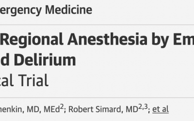 Ultrasound-Guided Regional Anesthesia by Emergency Physicians for Hip Fractures and Delirium: A Randomized Clinical Trial